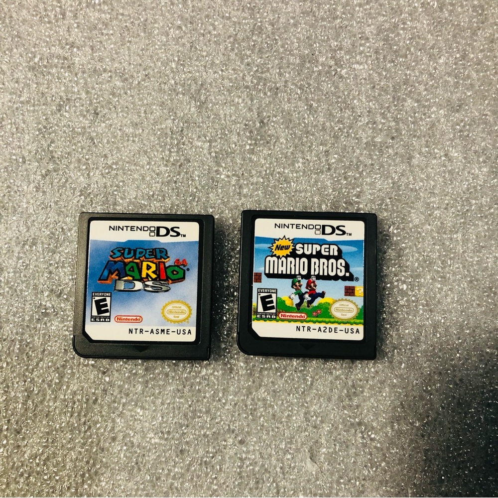 Super Mario 64 & New Super Mario Bros. Lot 2 Nintendo DS Authentic  Tested Work